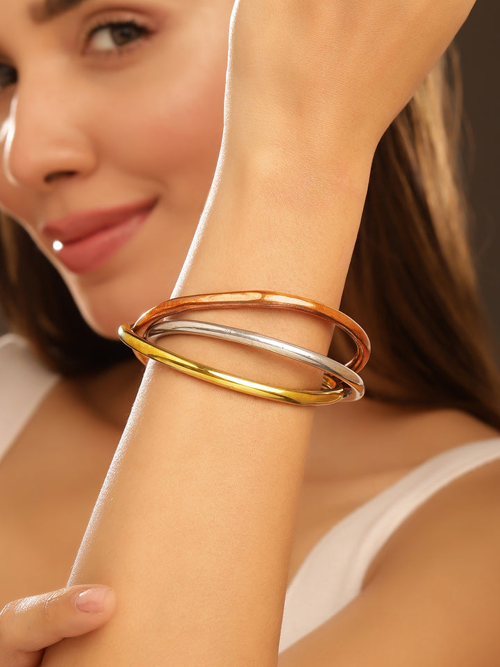 Priyaasi Plated Multi-color Brass-solid Bracelet