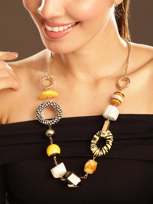 Priyaasi Gold Plated Multi-color Beaded Necklace