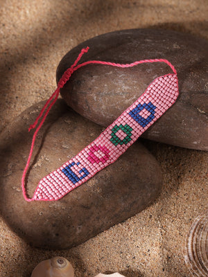 Priyaasi Pink Beaded Bracelet