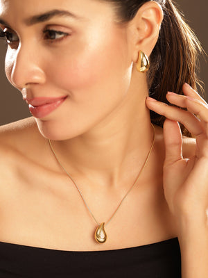 Priyaasi Gold Plated Brass Solid Necklace