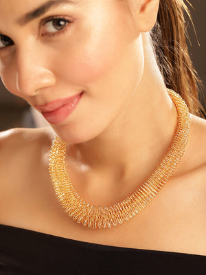 Priyaasi Gold Plated Brass Solid Necklace