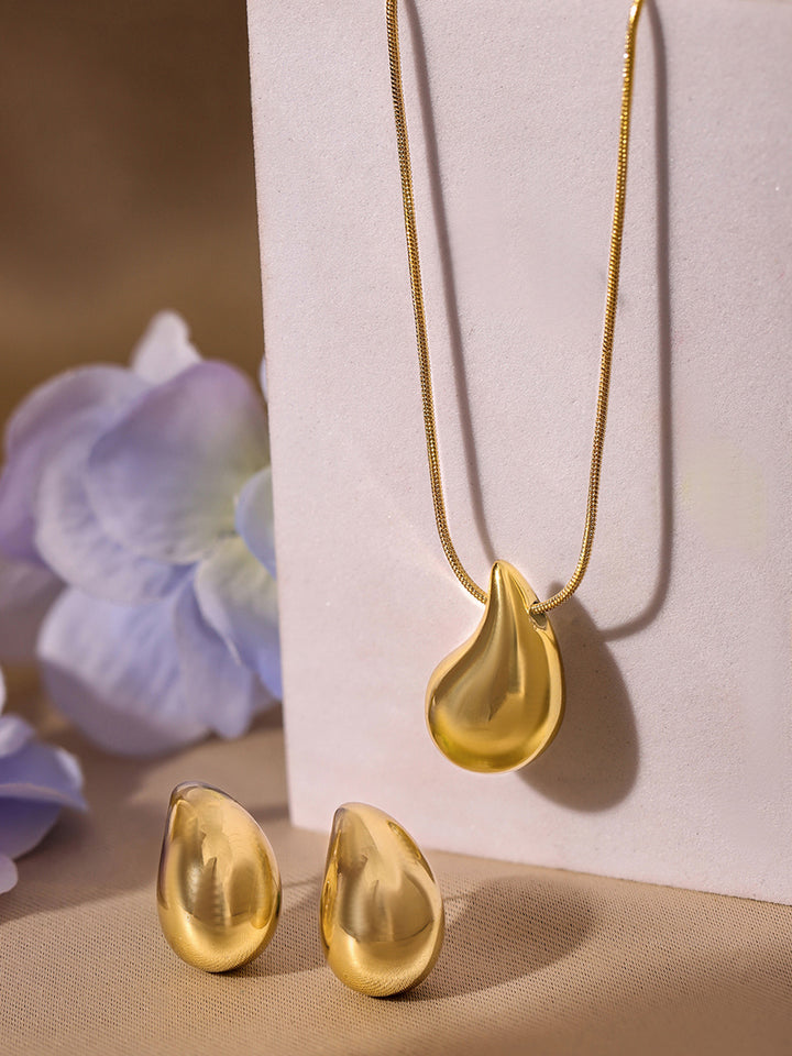 Priyaasi Gold Plated Brass Solid Necklace