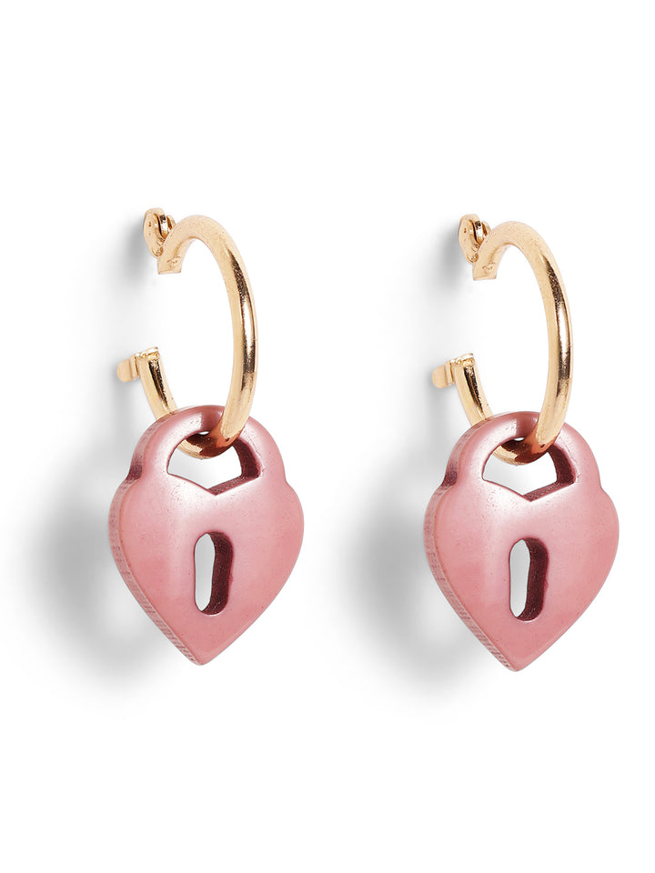 Priyaasi pink colored hoop earrings
