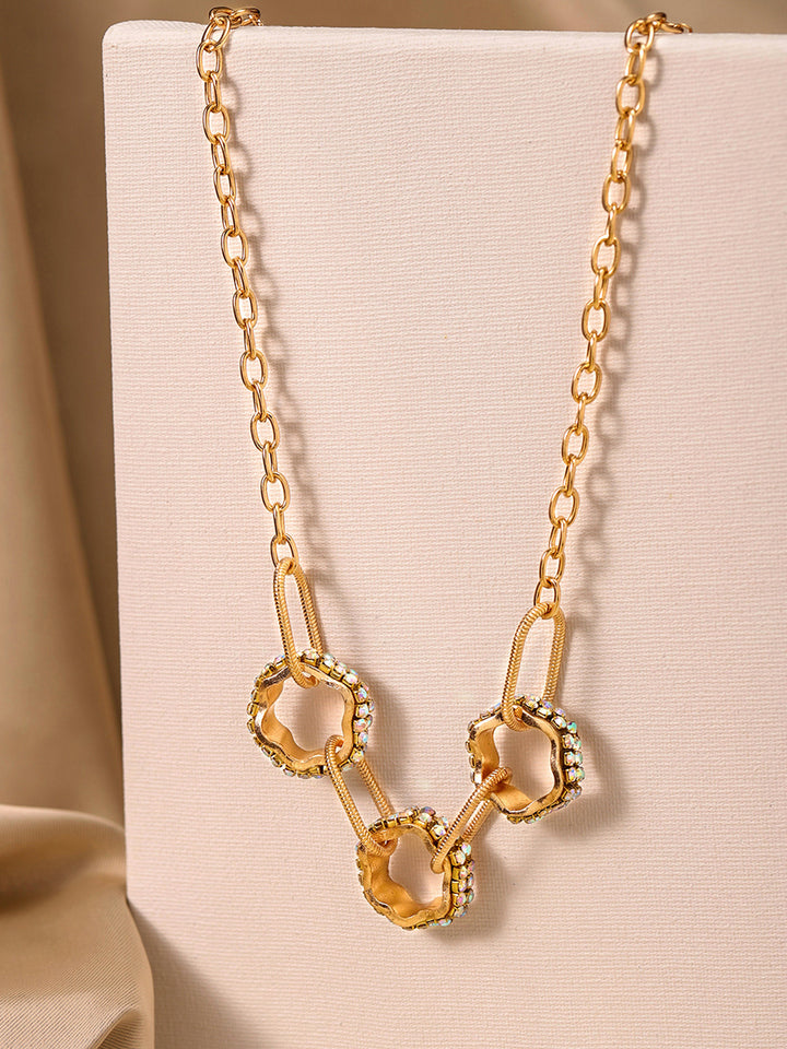 Priyaasi Rose Gold Plated Brass-solid Necklace