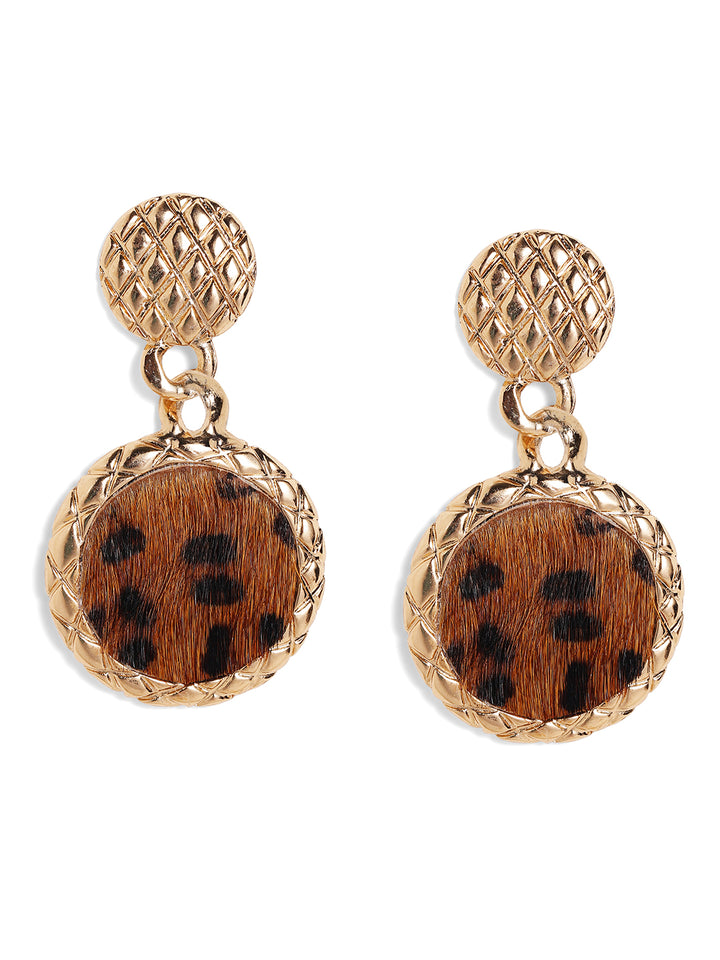Priyaasi Cheetah printed drop earrings