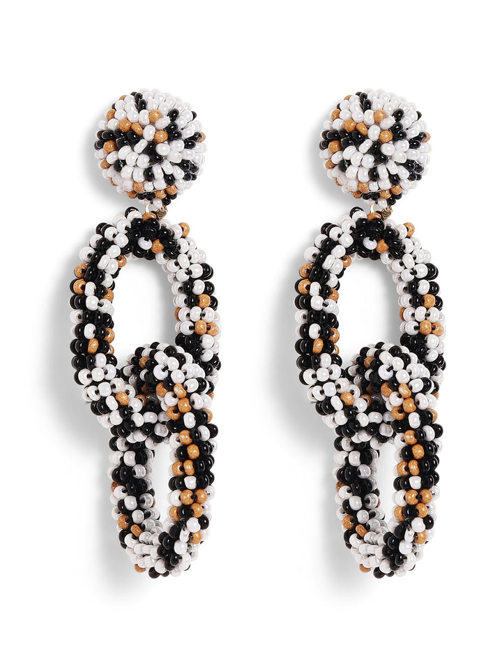 Priyaasi black colored hongle earrings