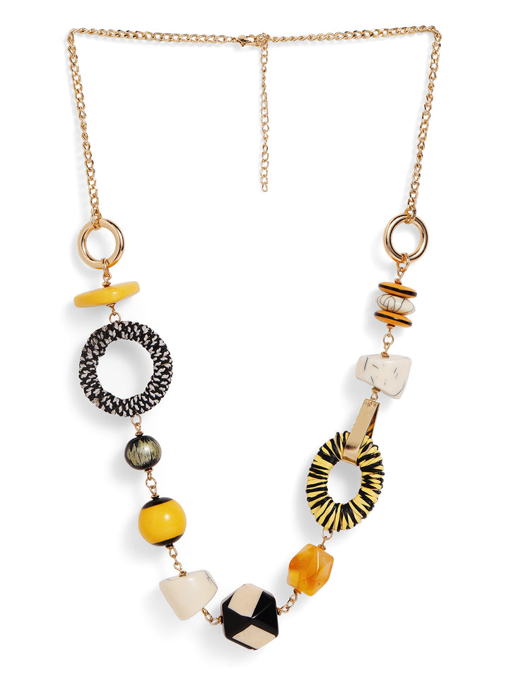 Priyaasi Gold Plated Multi-color Beaded Necklace