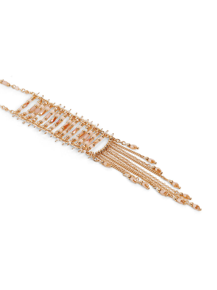 Priyaasi Rose Gold Plated Beaded Necklace