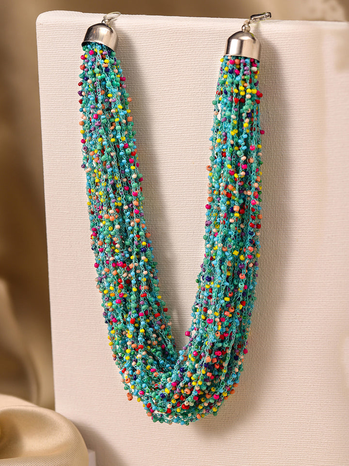 Priyaasi Blue Beaded Necklace