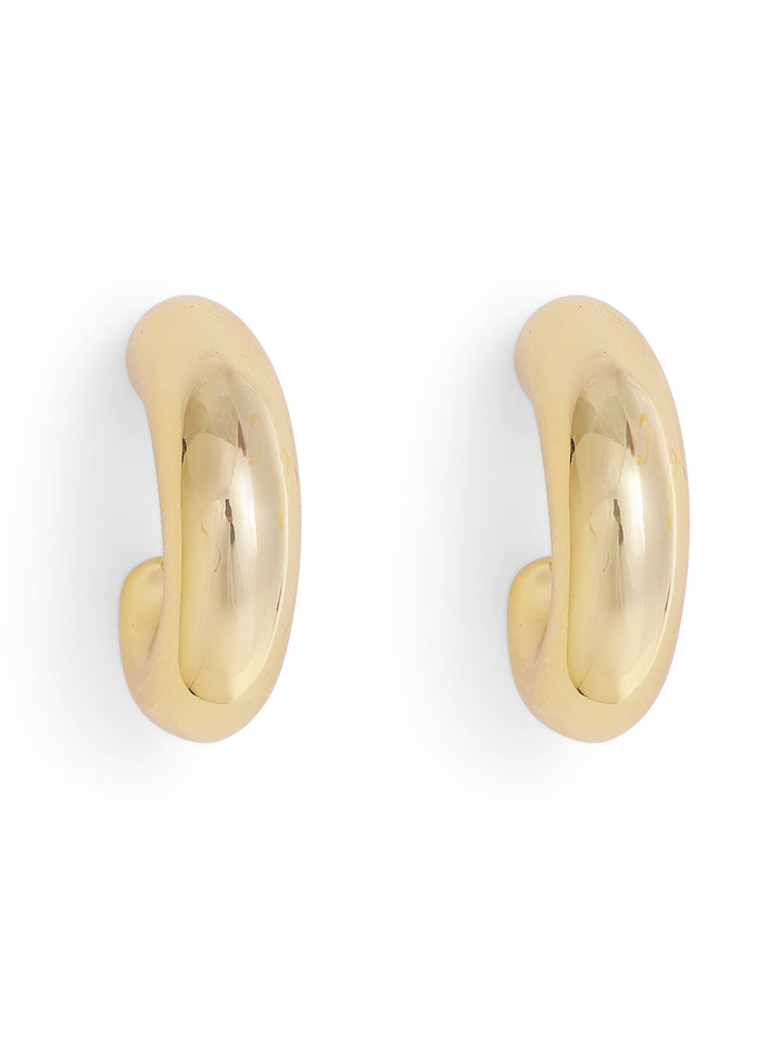 Priyaasi Gold Plated Brass Solid Hoops Earrings