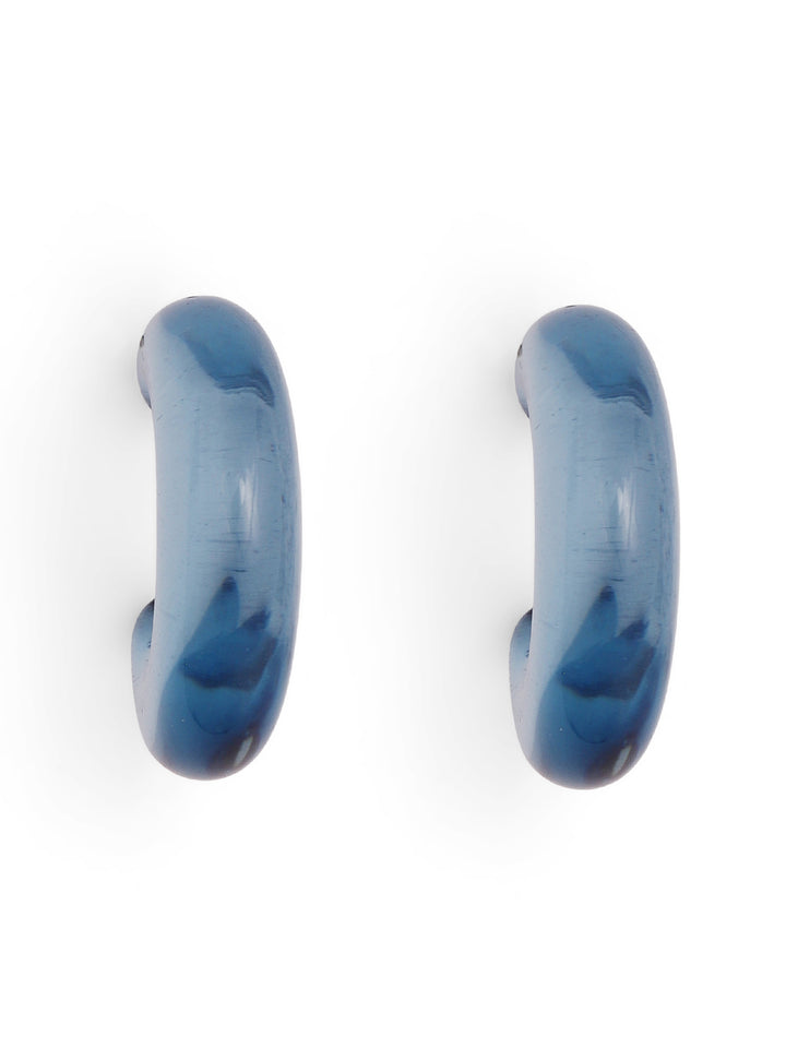 Priyaasi Blue Water Droplet Hoops Earrings
