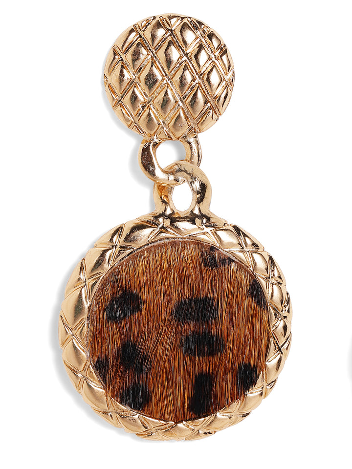 Priyaasi Cheetah printed drop earrings