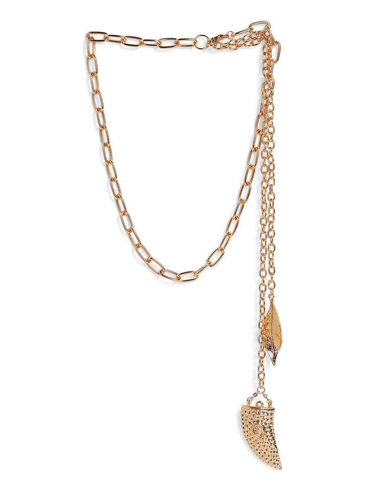 Priyaasi Gold Plated Brass-solid Necklace