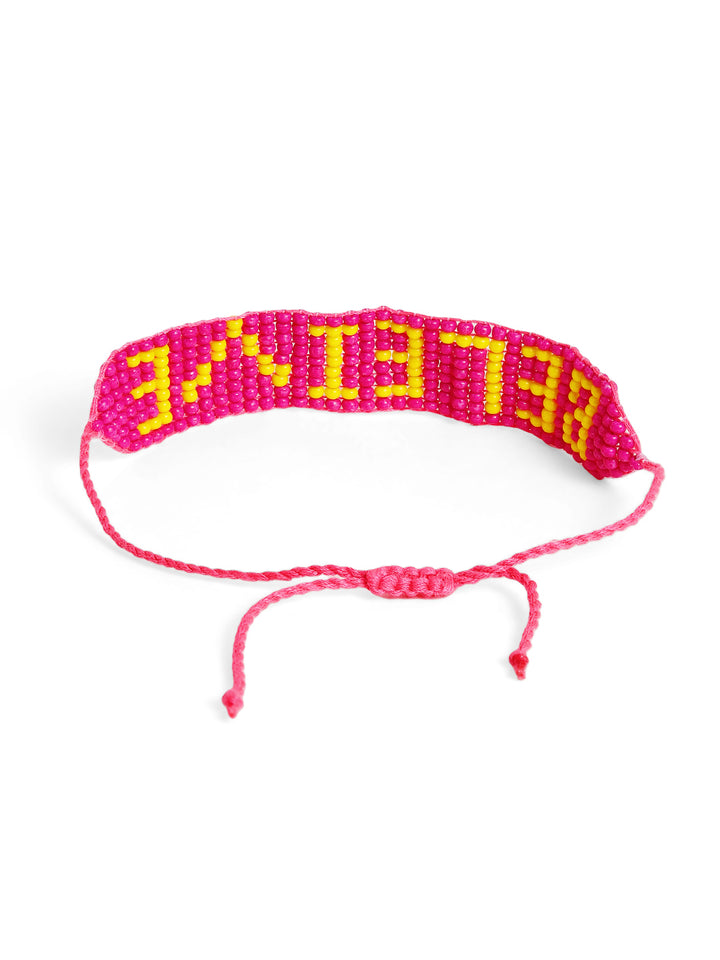 Priyaasi Pink Beaded Bracelet