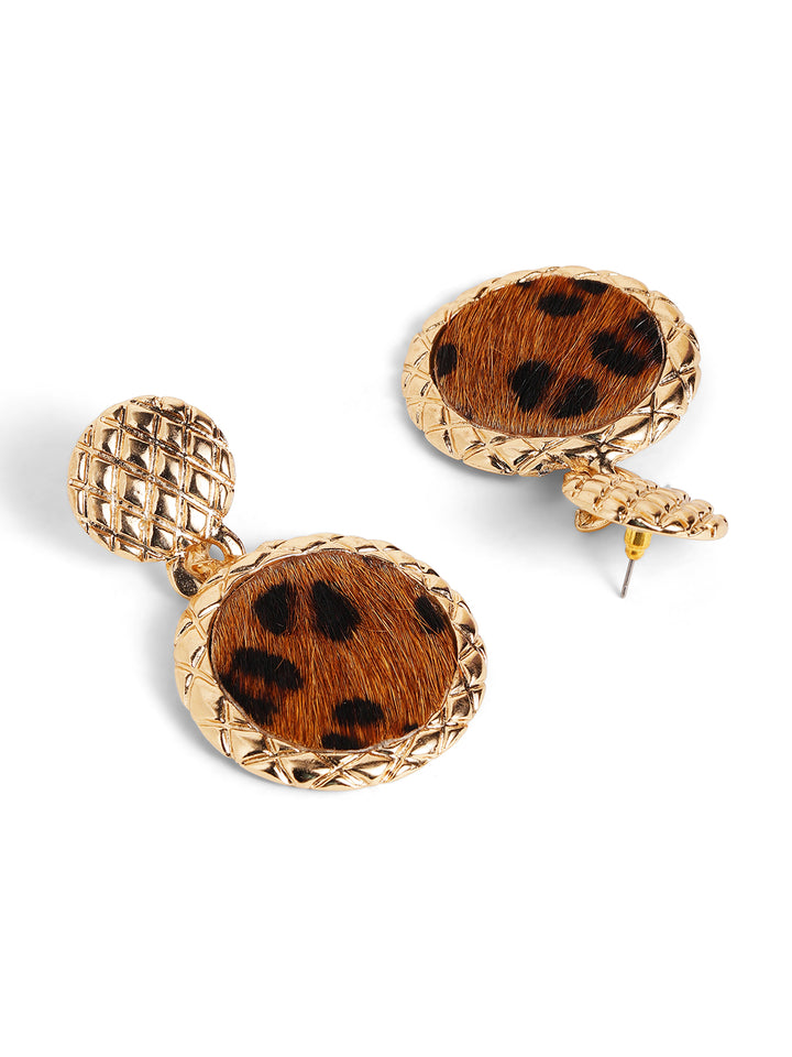 Priyaasi Cheetah printed drop earrings