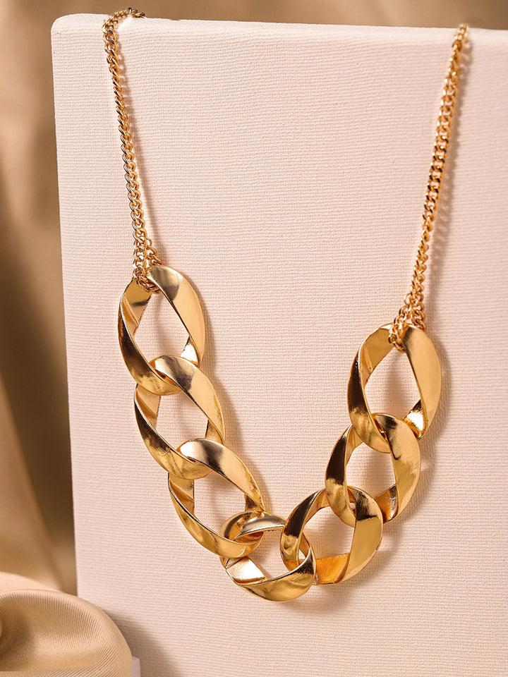 Priyaasi Gold Plated Brass-solid Necklace