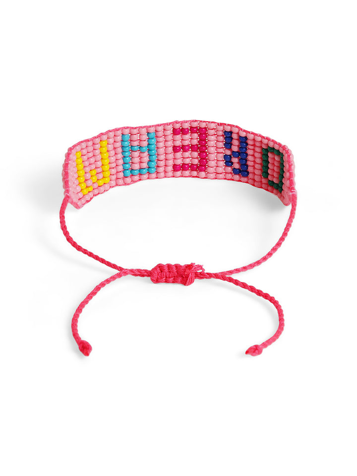 Priyaasi Pink Beaded Bracelet