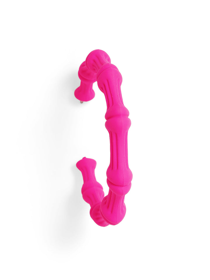 Priyaasi Pink Floral Hoops Earrings