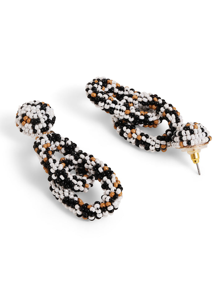 Priyaasi black colored hongle earrings