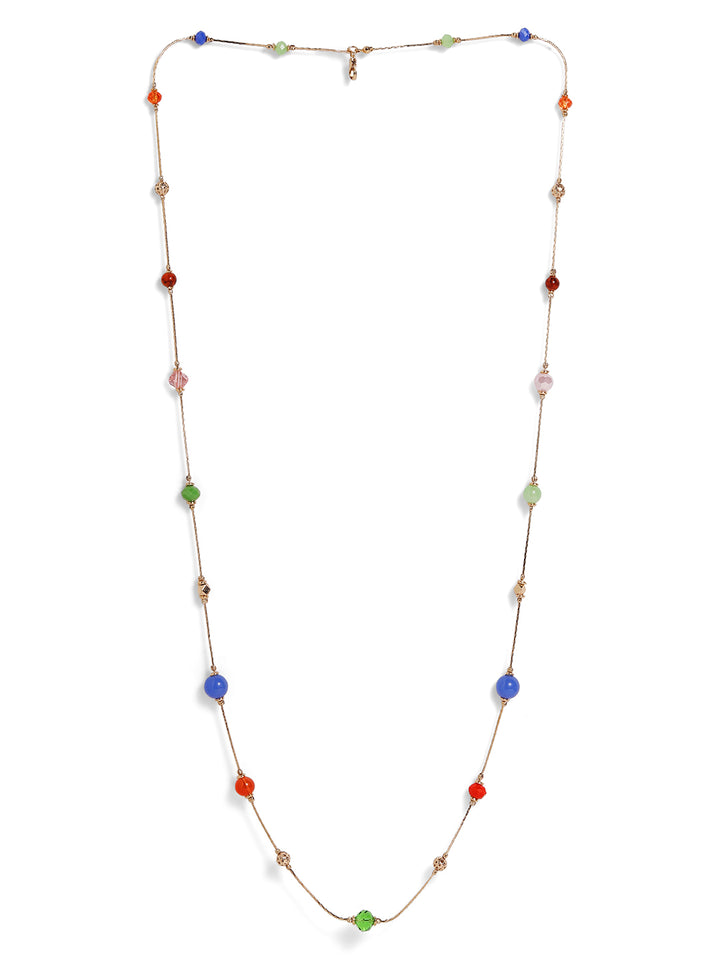 Priyaasi Gold Plated Multi-color Beaded Necklace