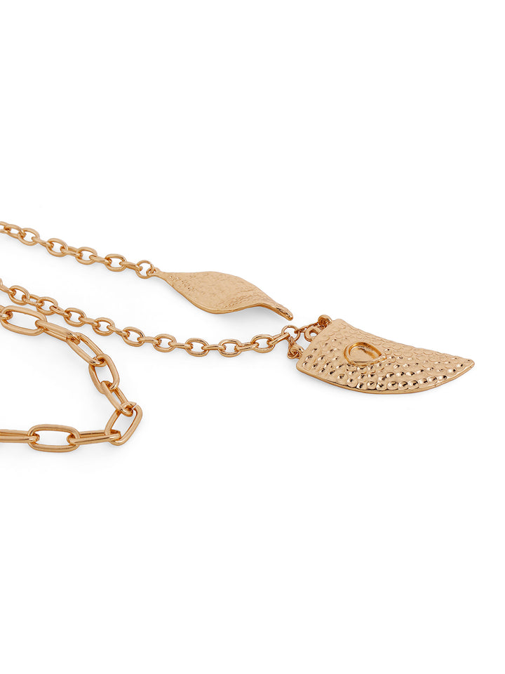 Priyaasi Gold Plated Brass-solid Necklace