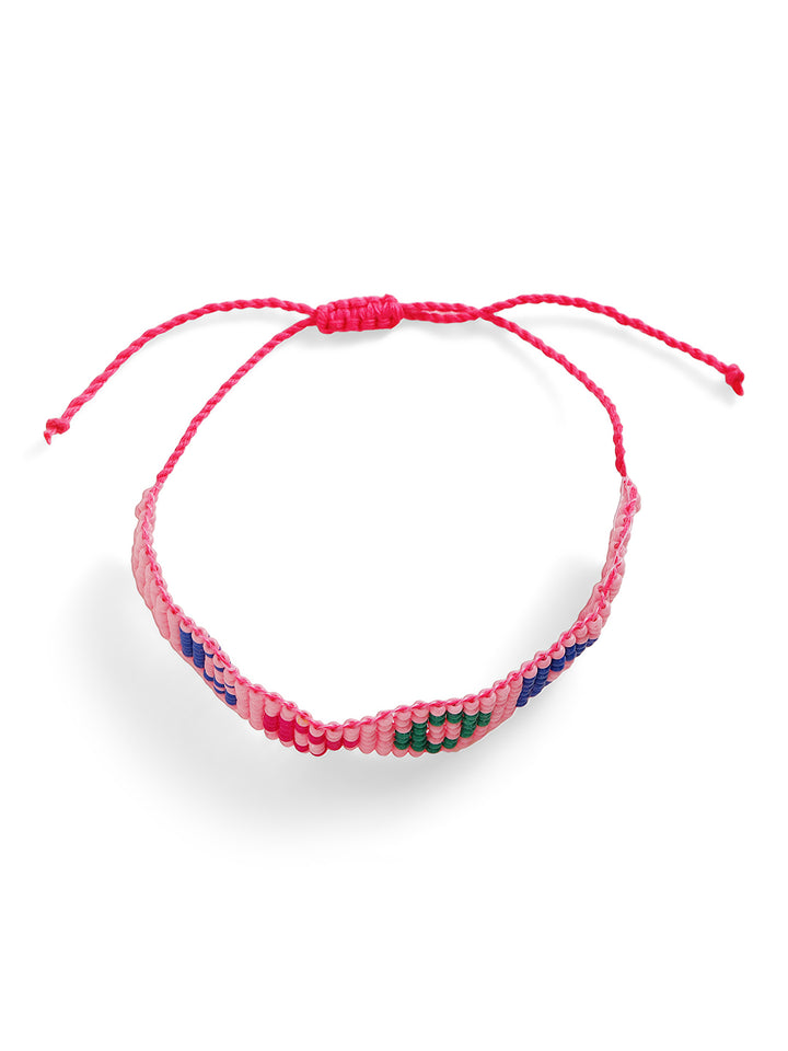 Priyaasi Pink Beaded Bracelet