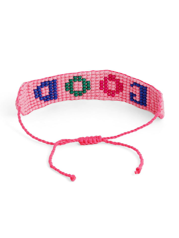 Priyaasi Pink Beaded Bracelet