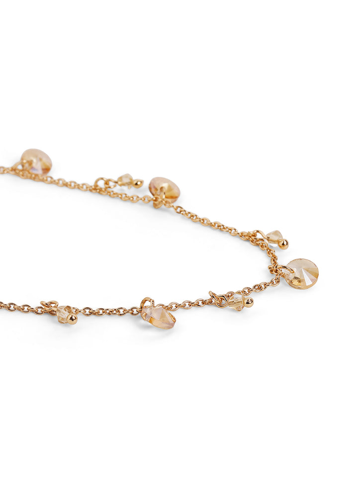 Priyaasi Rose Gold Plated Beaded Necklace