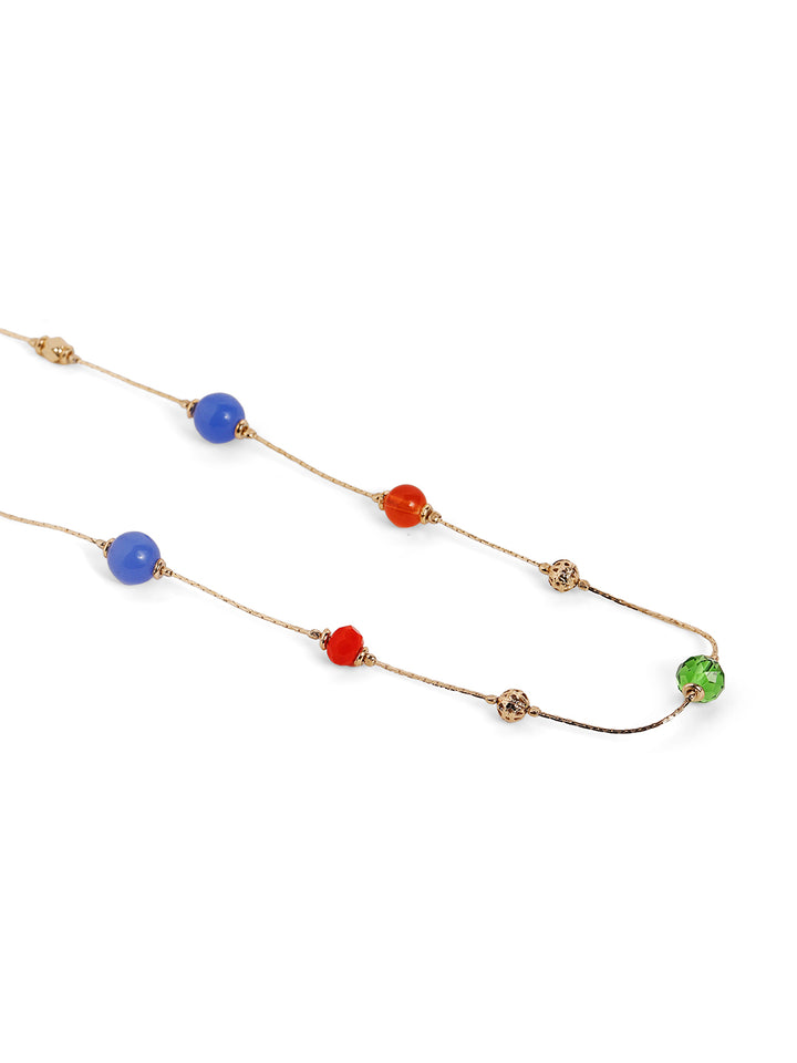 Priyaasi Gold Plated Multi-color Beaded Necklace