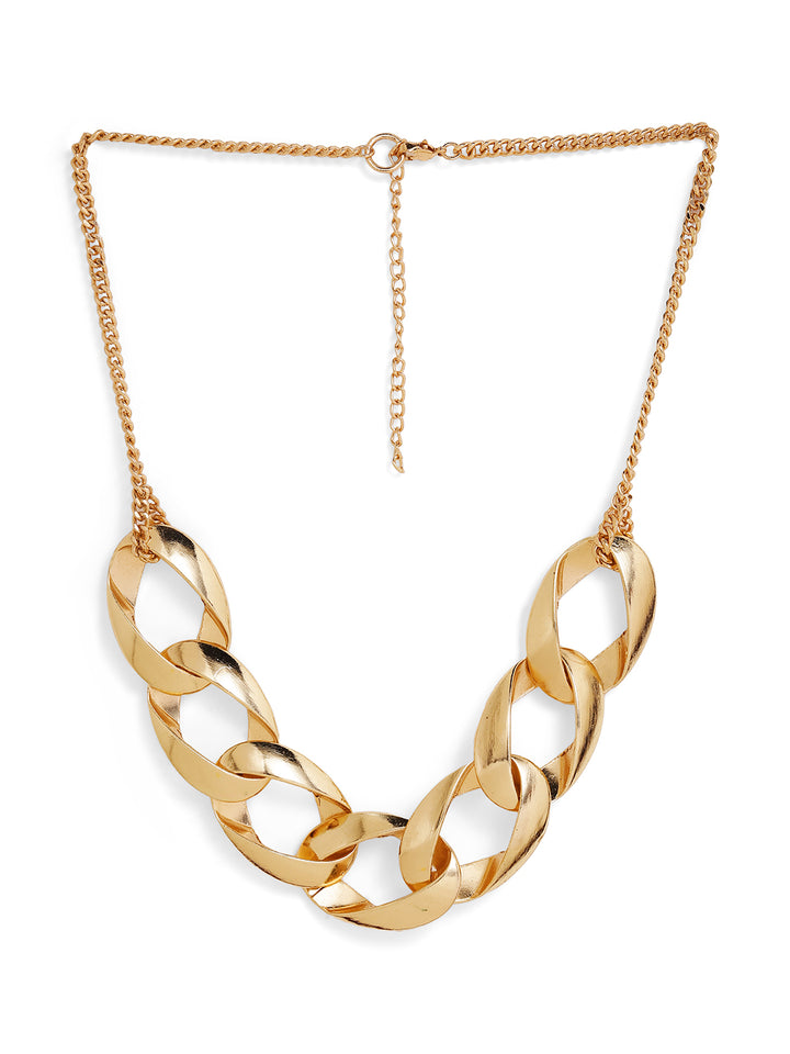 Priyaasi Gold Plated Brass-solid Necklace