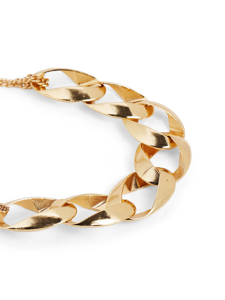 Priyaasi Gold Plated Brass-solid Necklace