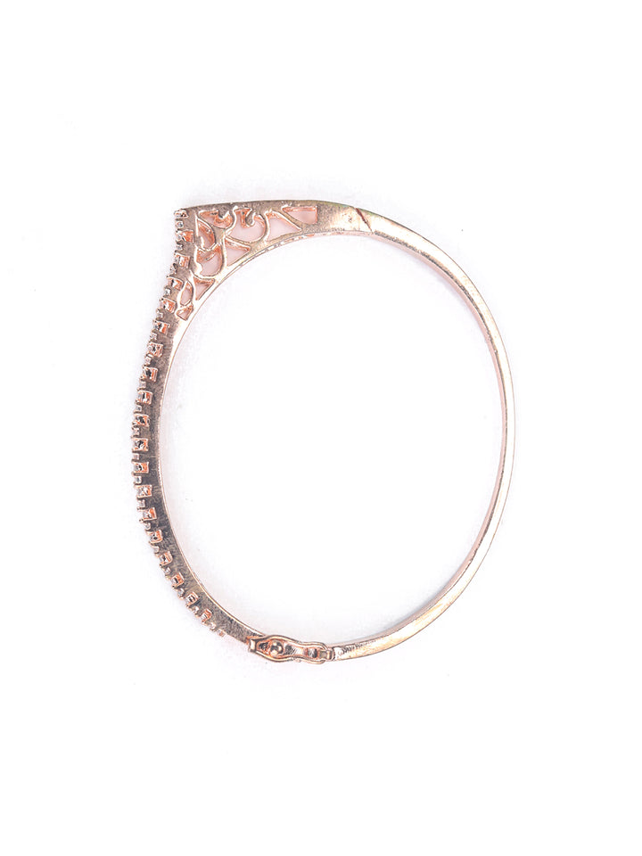 American Diamond Rose Gold Plated Kada Bracelet
