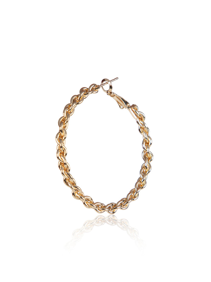 Prita by Priyaasi Gold Plated Twisted Hoops