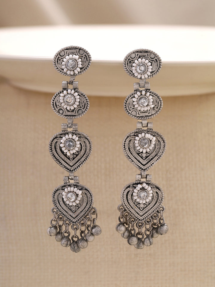 Priyaasi Tribal Drop Long Earrings