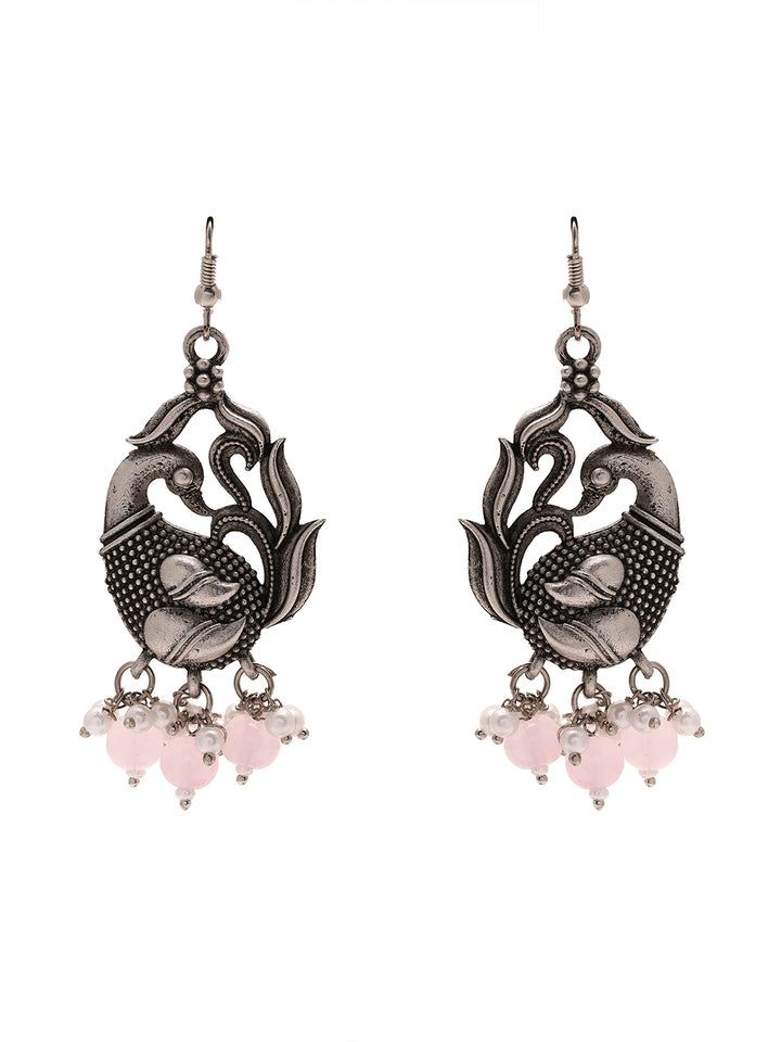 Priyaasi Unveiling Oxidized Peacock Hangings
