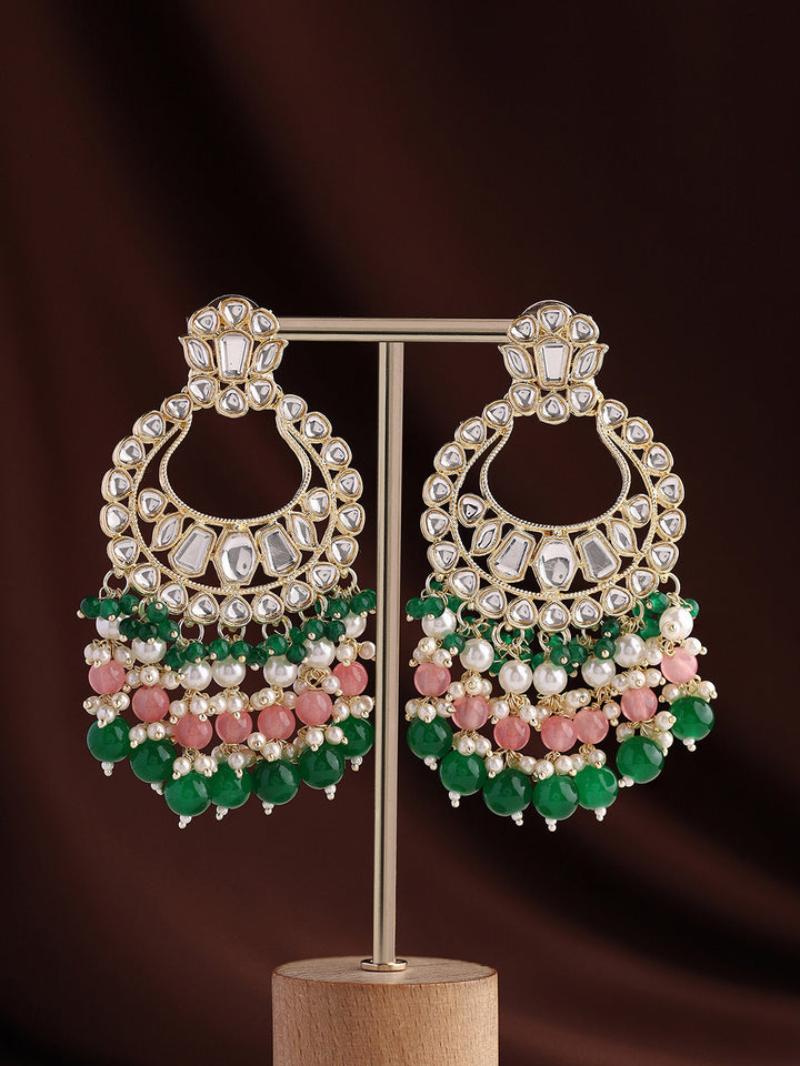 Priyaasi Beads and Kundan Chandbalis