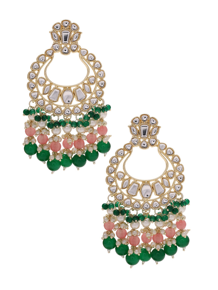 Priyaasi Beads and Kundan Chandbalis