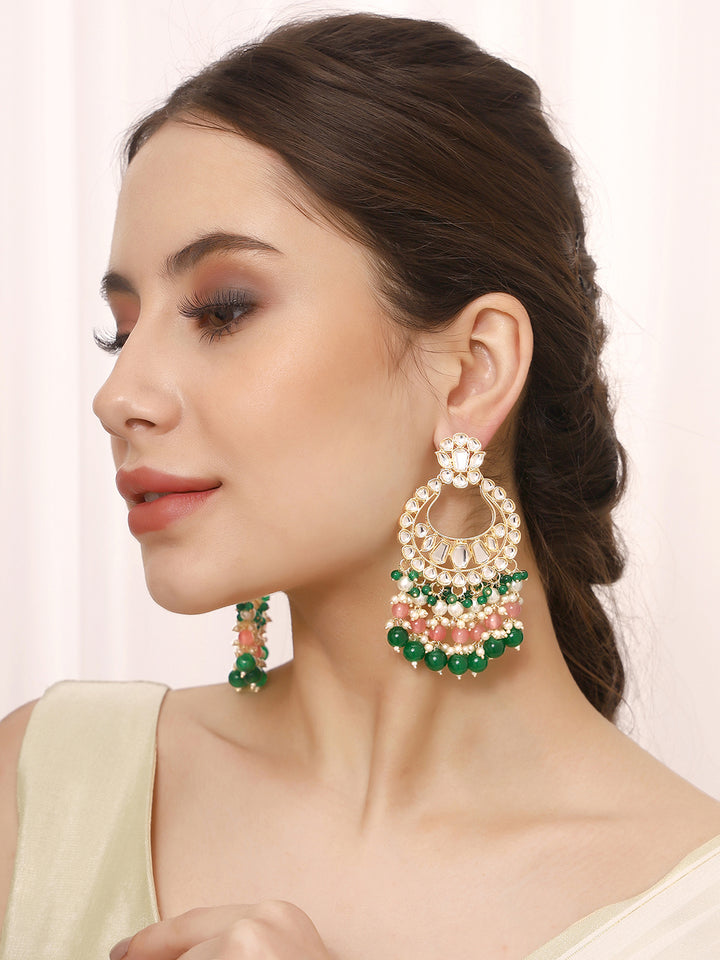 Priyaasi Beads and Kundan Chandbalis