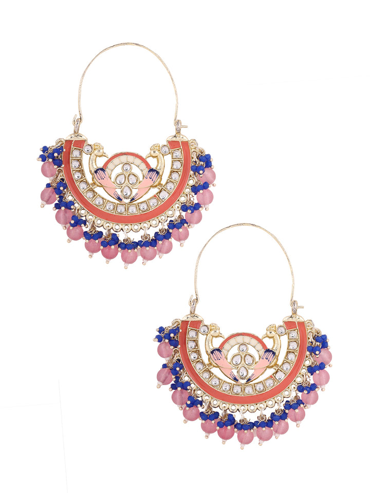 Priyaasi Multi Color Peacock Design Chandbalis