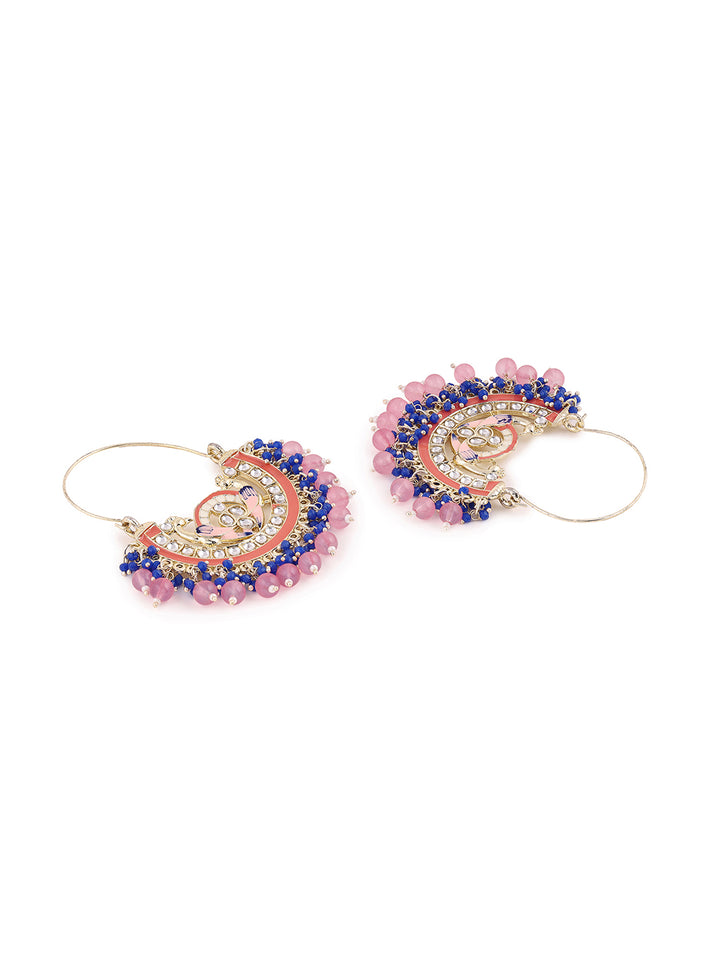 Priyaasi Multi Color Peacock Design Chandbalis