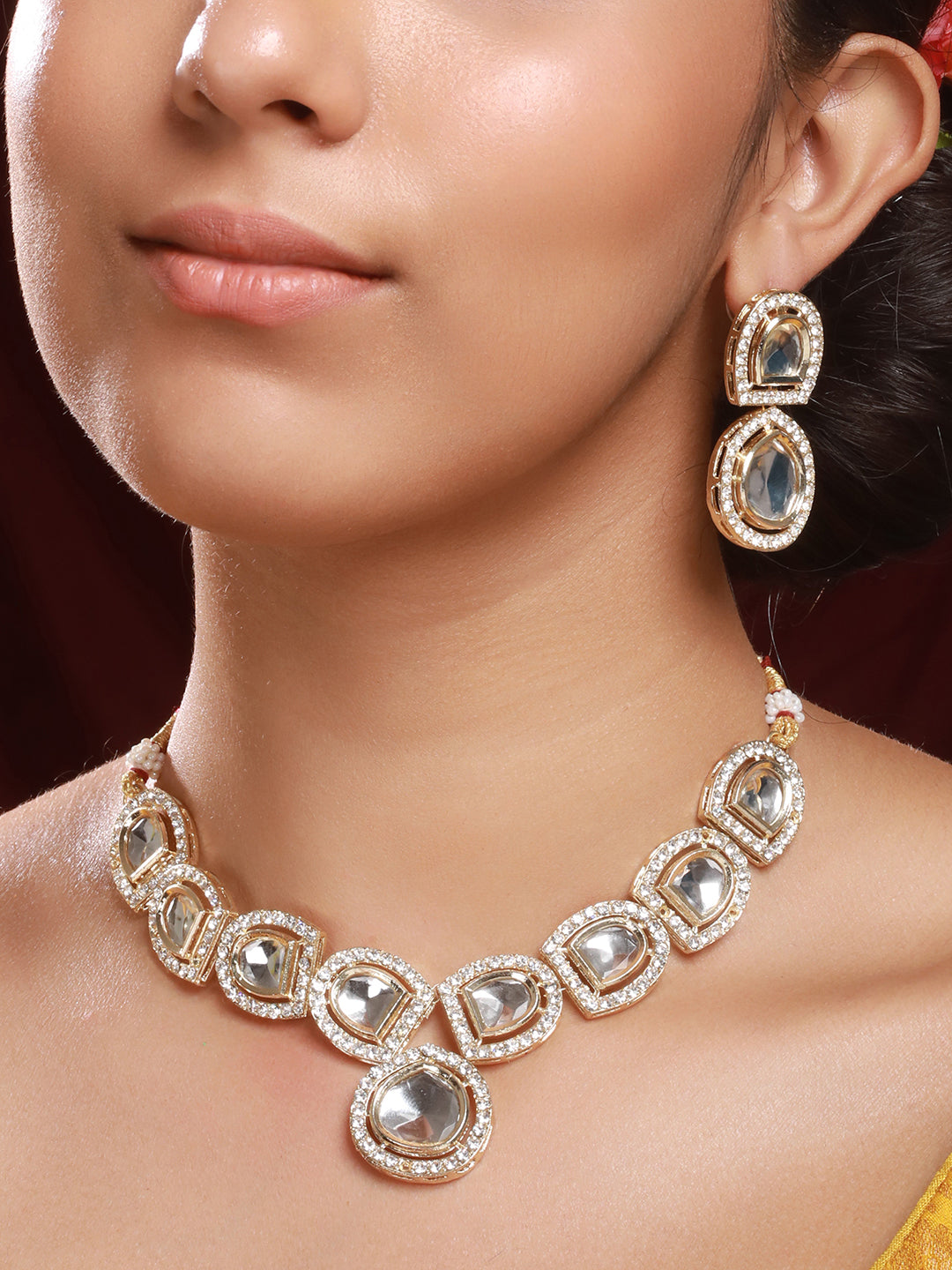 Designer Gold brass polish with  kundanpolki,Kediya moti