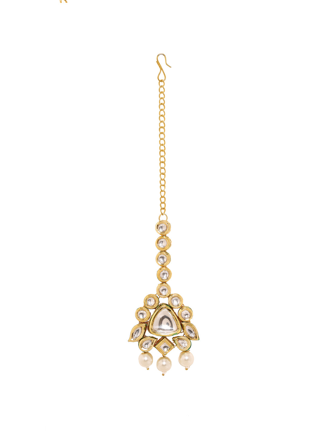 Priyaasi Pearls Perfection with floral design and Kundan Maangtika