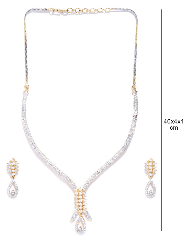 American Diamond Gold Plated Jewellery Set
