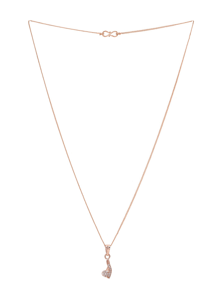 Priyaasi A Radiant Rose Gold-Plated Floral Elegance Necklace