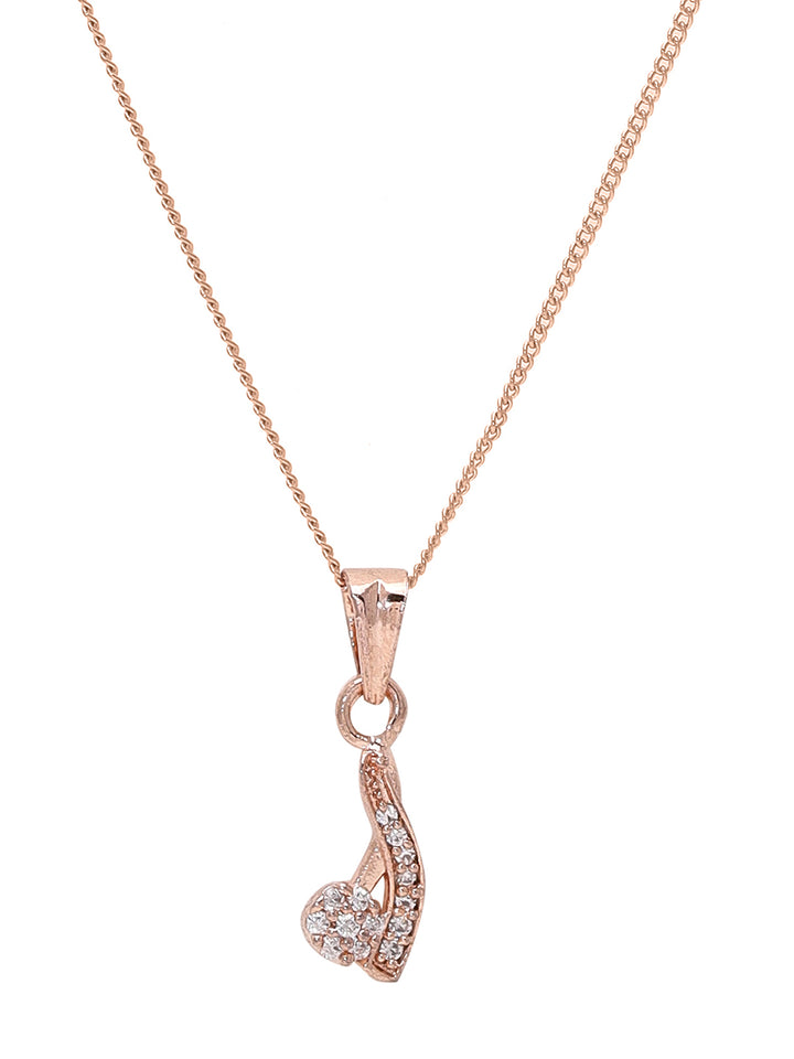 Priyaasi A Radiant Rose Gold-Plated Floral Elegance Necklace