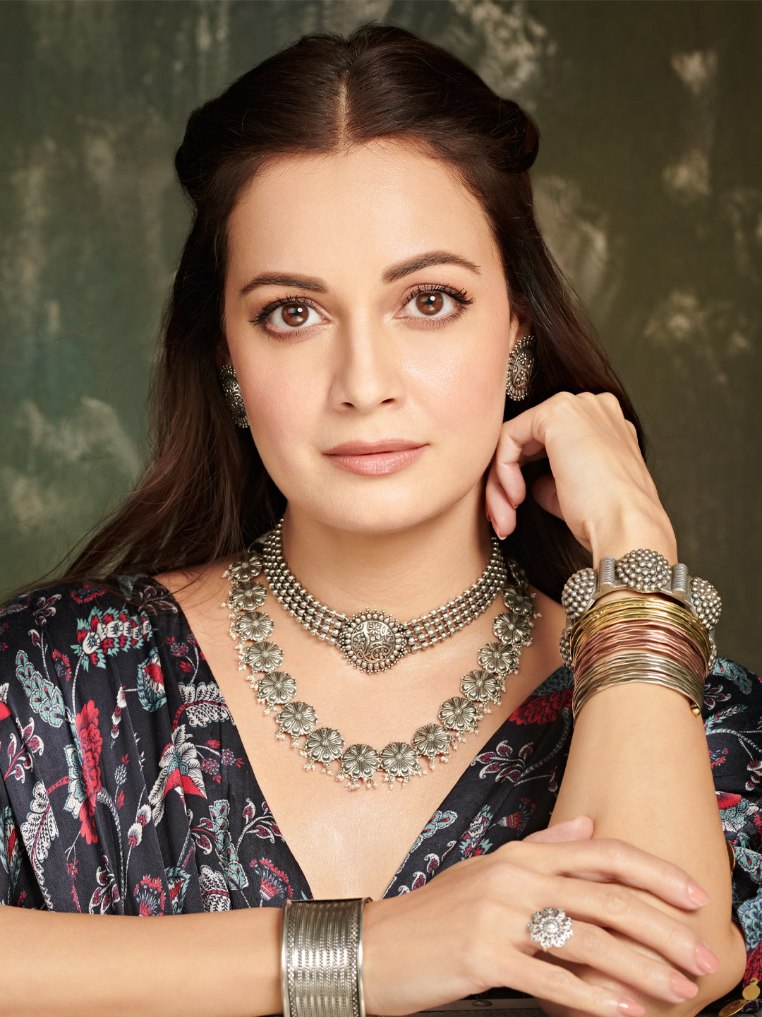 German Silver Necklace set – Khanak by Ankita