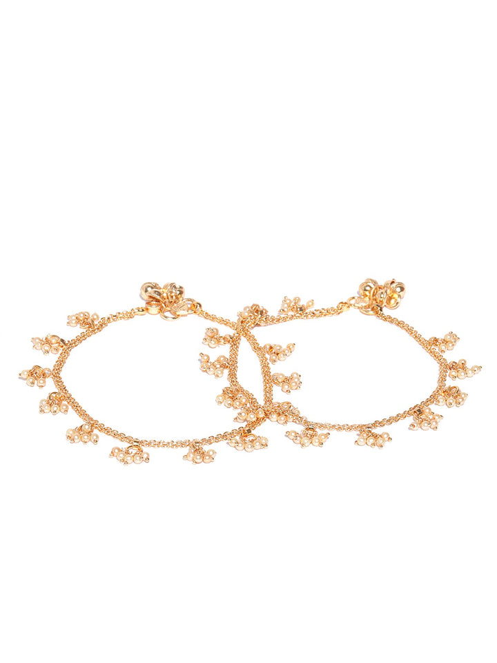 Set Of 2 18K Gold-Plated Stone-Studded For Women And Girls