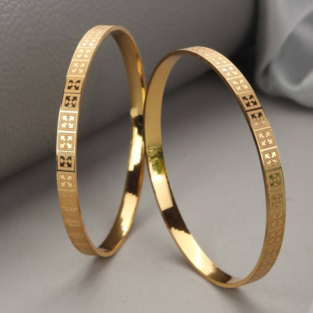 Set of Gold Plated Bangles Set - Main Image
