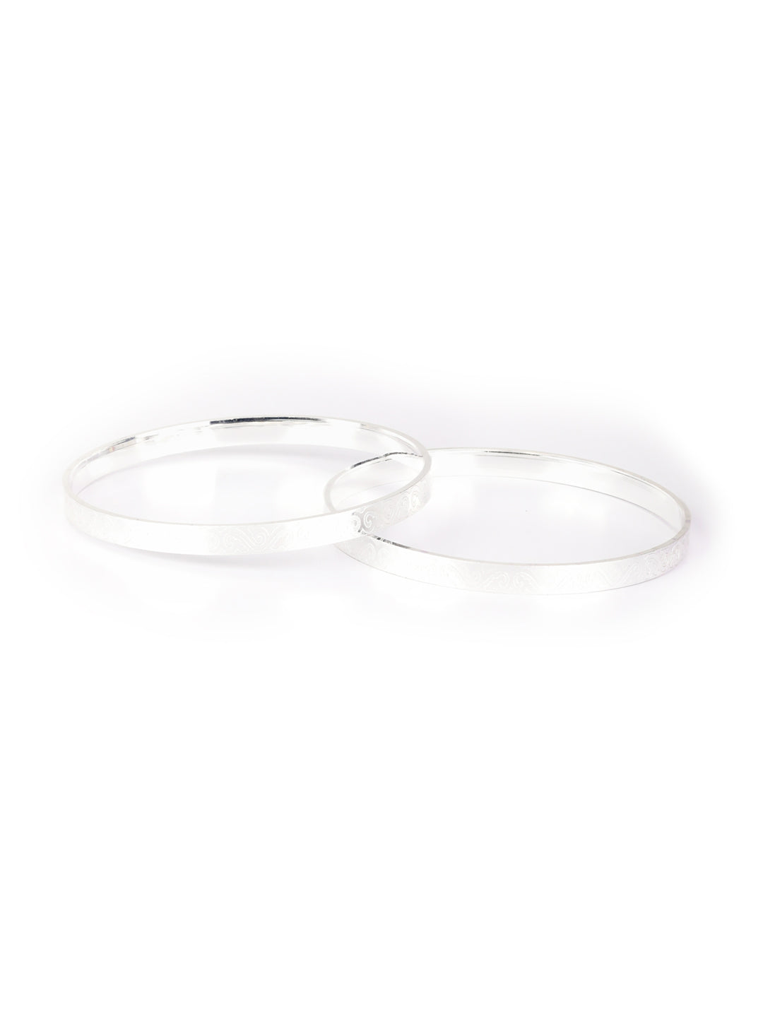 Set of 2 Silver Plated Bangles Set