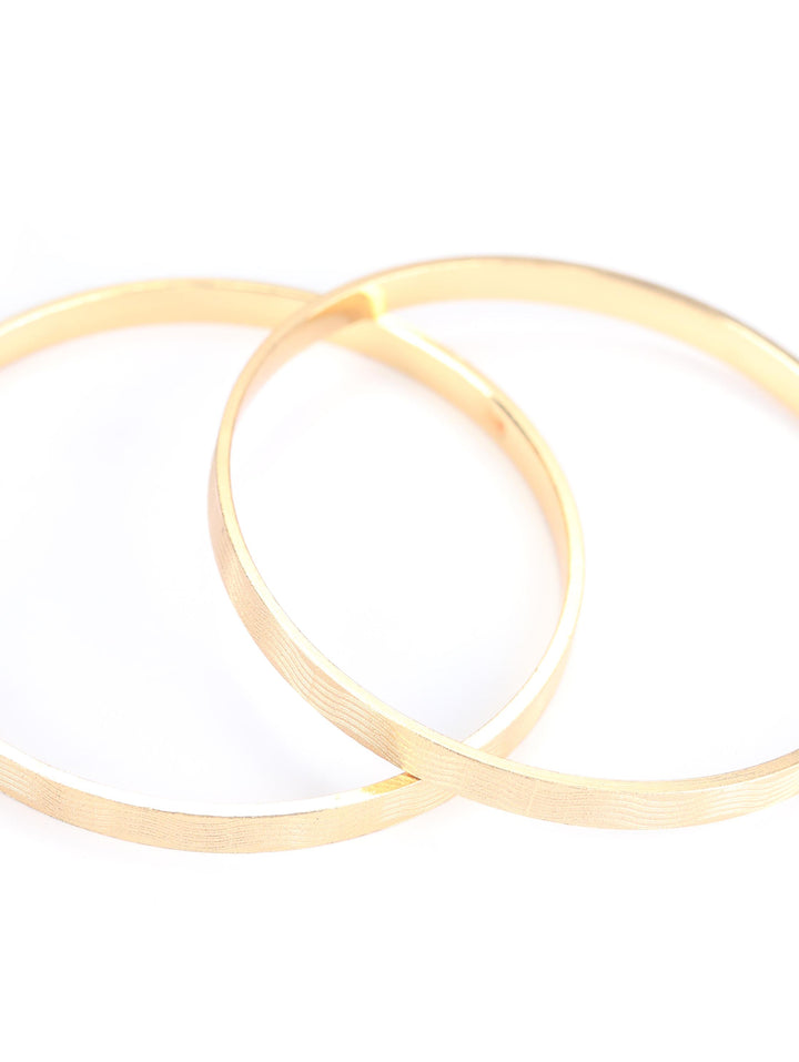Gold Plated Set of 2 Bangle Set